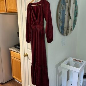 Maroon Express Maxi Dress